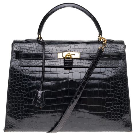 hermes kelly so black 35|hermes kelly crocodile.